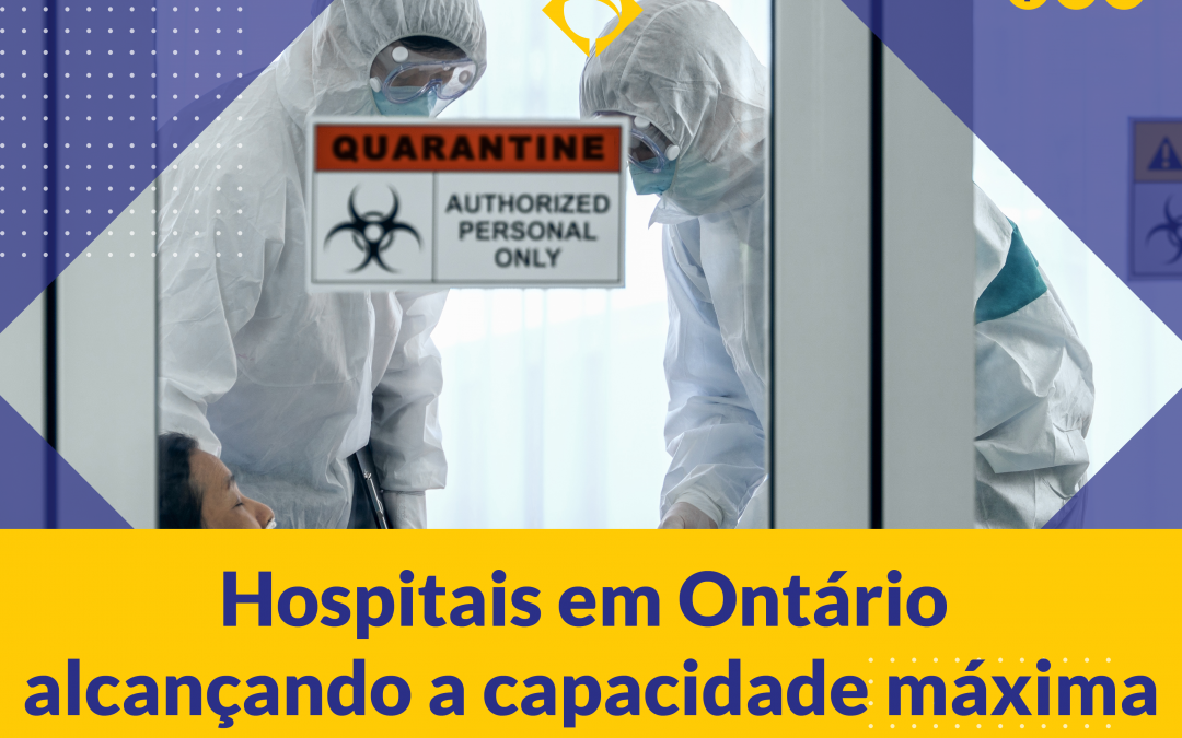 Hospitais em Ontário alcançando a capacidade máxima